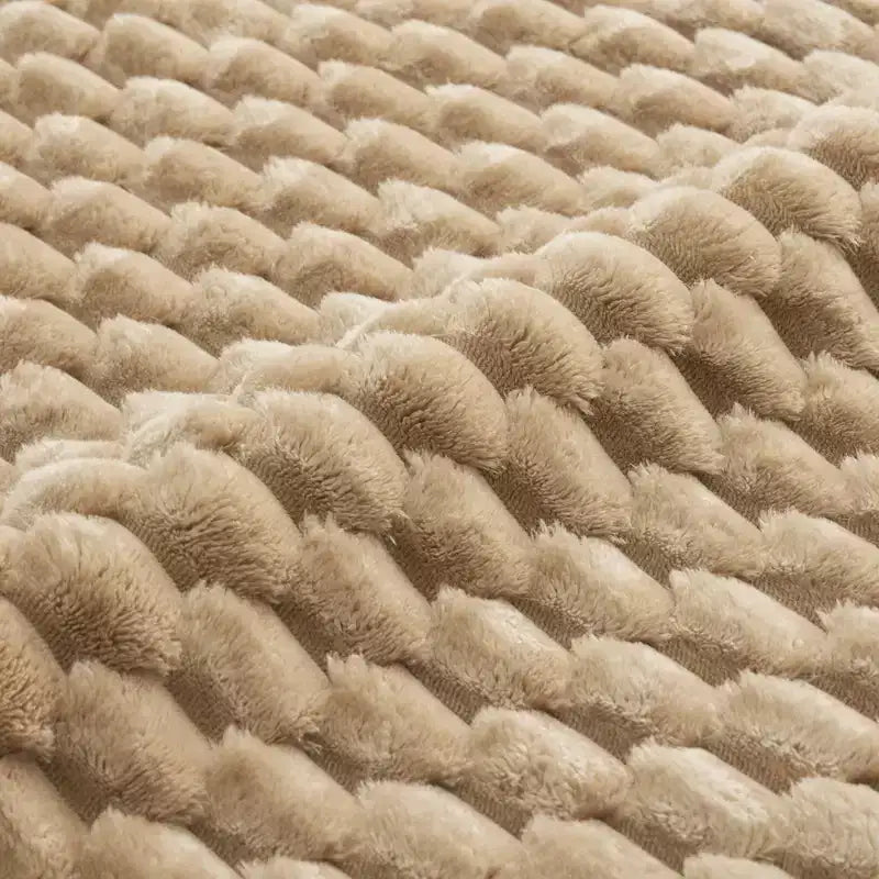 Canapé d'angle modulaire 146 en flanelle 4 places avec pouf et boucle, aucun assemblage requis, couleur Camel clair