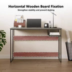 HOMLUX 45 Bureau informatique avec cadre en métal, table d'étude, poste de travail de bureau à domicile avec compartiment de rangement