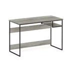 HOMLUX 45 Bureau informatique avec cadre en métal, table d'étude, poste de travail de bureau à domicile avec compartiment de rangement