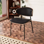 Luck Live Modern 2-Pack Contemporary Dining Chairs with Metal Frame, Soft Upholstered Seat & Back