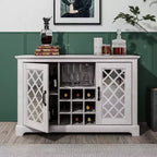 Meuble Galano à 2 portes avec rangement pour bouteilles et portes à découpes 45,7 L 15,7 P 29,3 H