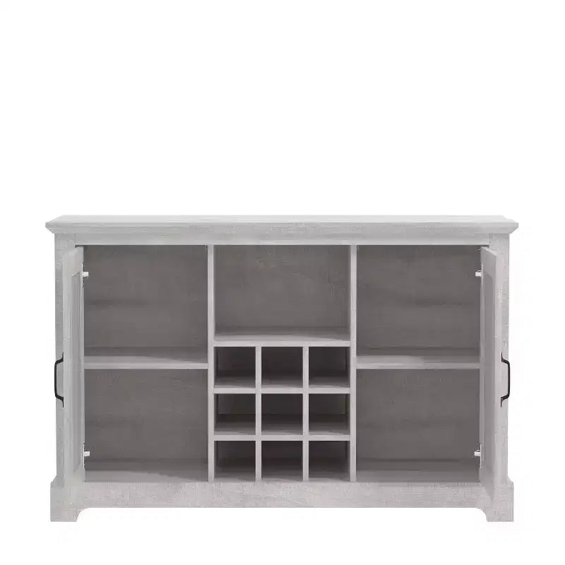 Meuble Galano à 2 portes avec rangement pour bouteilles et portes à découpes 45,7 L 15,7 P 29,3 H