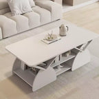 Table basse rectangulaire à bords arrondis et étagères ouvertes GDFStudio Indigo