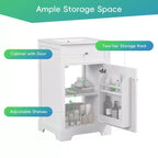 Meuble-lavabo MAYEERTY 20 pouces avec lavabo, porte à fermeture amortie, étagère de rangement réglable, gris
