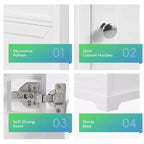 Meuble-lavabo MAYEERTY 20 pouces avec lavabo, porte à fermeture amortie, étagère de rangement réglable, gris