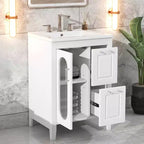MAYEERTY Meuble de Salle de Bain Noir Triangle Étagère Réglable MDF Moderne