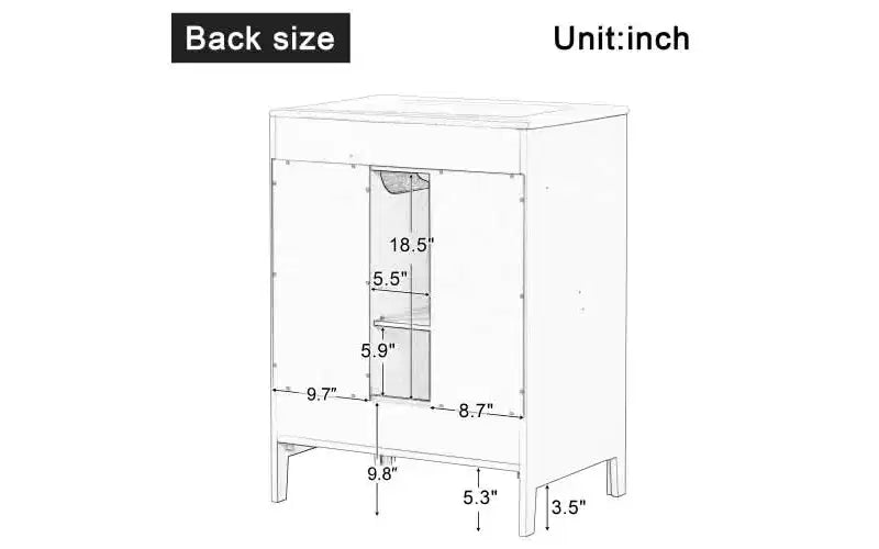 MAYEERTY Meuble de Salle de Bain Noir Triangle Étagère Réglable MDF Moderne