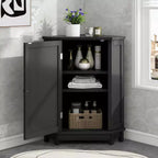 Meuble-lavabo MAYEERTY 30 pouces, bleu-gris, en MDF et bois d'hévéa, 3 tiroirs, étagère réglable, sur pied