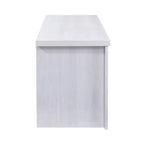 Meuble TV en bois AndMakers de 132,08 cm avec 1 armoire de rangement vitrée pour téléviseurs jusqu'à 152,4 cm.