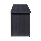 Meuble TV en bois AndMakers de 132,08 cm avec 1 armoire de rangement vitrée pour téléviseurs jusqu'à 152,4 cm.
