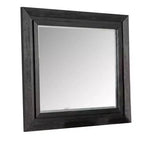 Miroir de commode Royal Hampton, bois massif noir, silhouette rectangulaire, 40x46