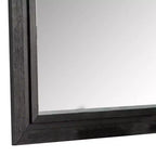 Miroir de commode Royal Hampton, bois massif noir, silhouette rectangulaire, 40x46