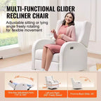 Fauteuil inclinable électrique et planeur pivotant, fauteuil inclinable planeur pivotant avec port USB et capacité de poids de 113 kg