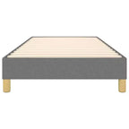 Cadre de lit en tissu gris foncé (100 % polyester), contreplaqué, bois composite