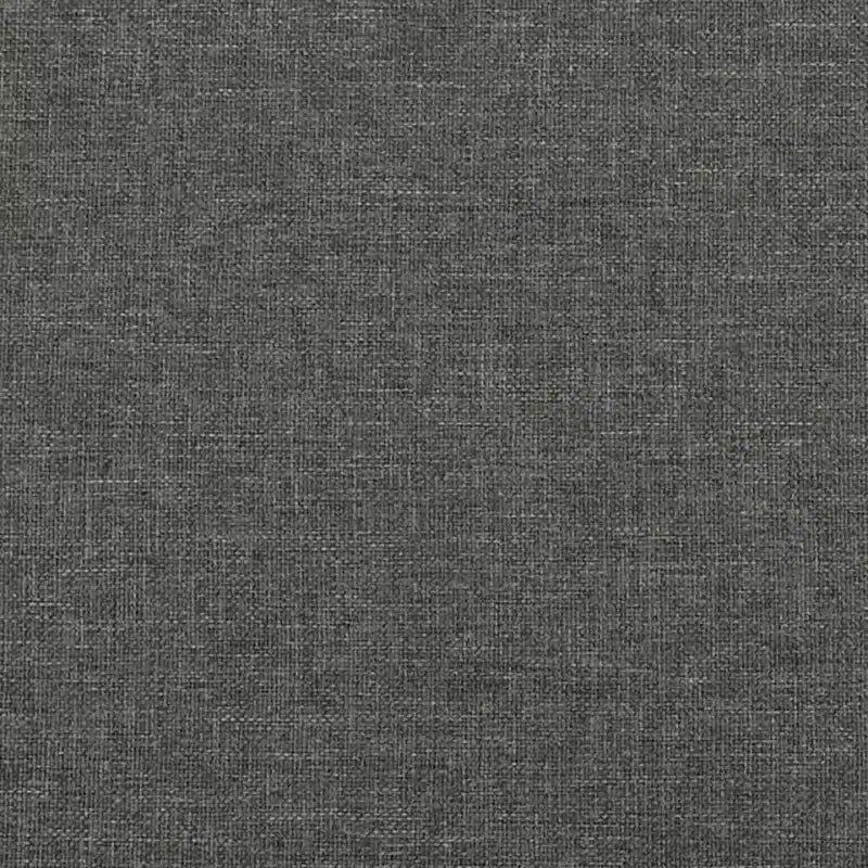 Cadre de lit en tissu gris foncé (100 % polyester), contreplaqué, bois composite