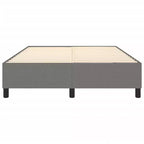 Cadre de lit moderne en polyester gris foncé, grandeur double