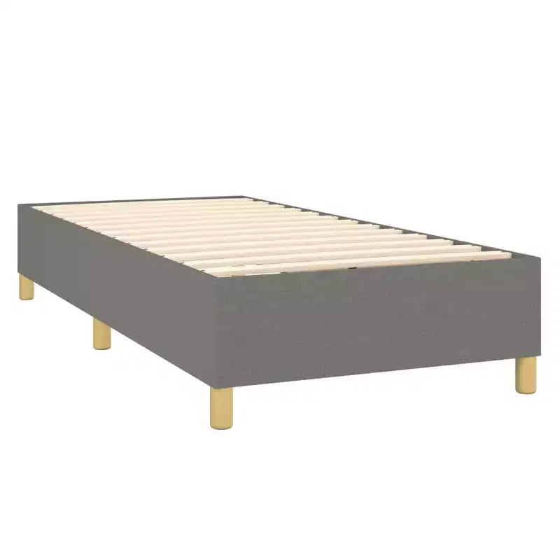 Cadre de lit sommier tapissier gris foncé jumeau XL en tissu (États-Unis seulement)