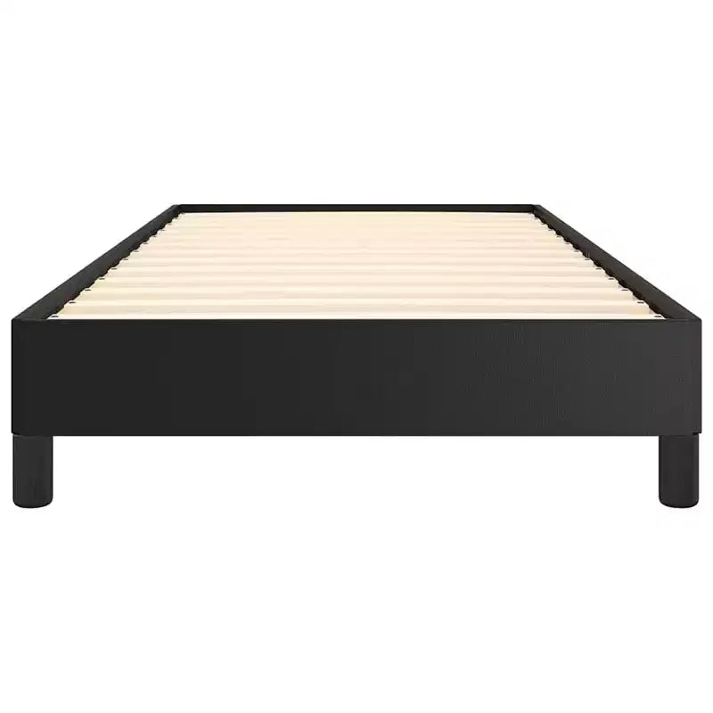 Cadre de lit en similicuir noir, contreplaqué, bois manufacturé Twin XL