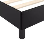 Cadre de lit en similicuir noir, contreplaqué, bois manufacturé Twin XL