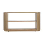 58.9 Table console d'entrée moderne, table de canapé mince avec étagère ouverte, table de couloir finition grain de bois pour salon - Panipeachy