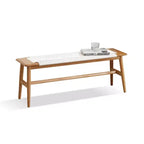 Banc tressé en chêne naturel EHMKNP : assise polyvalente pour la salle à manger, la chambre et au-delà
