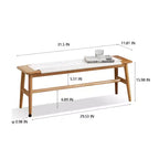 Banc tressé en chêne naturel EHMKNP : assise polyvalente pour la salle à manger, la chambre et au-delà