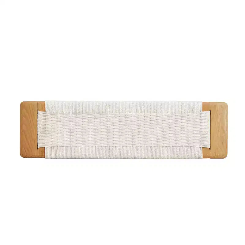 Banc tressé en chêne naturel EHMKNP : assise polyvalente pour la salle à manger, la chambre et au-delà