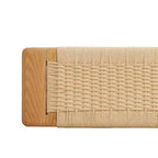 Banc tressé en chêne naturel EHMKNP : assise polyvalente pour la salle à manger, la chambre et au-delà