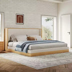 Lit plateforme rembourré en chenille Christopher Knight Home Joriel, style moderne du milieu du siècle