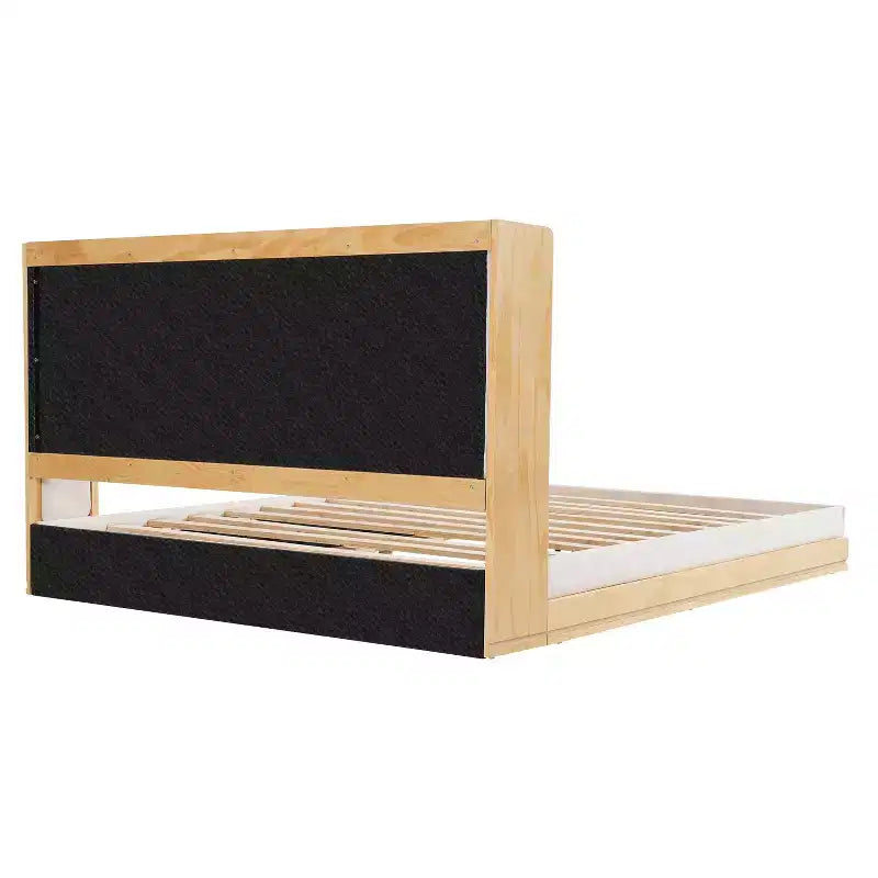 Lit plateforme rembourré en chenille Christopher Knight Home Joriel, style moderne du milieu du siècle