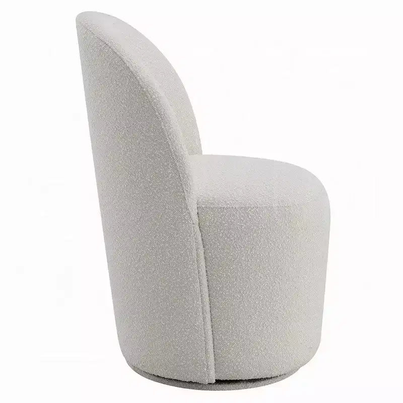 Lot de 2 fauteuils d'appoint Royal Hampton, rotation pivotante à 360 degrés, tissu bouclé blanc cassé