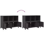 vidaXL Commode noir Acier laminé à froid Meuble de rangement rectangulaire