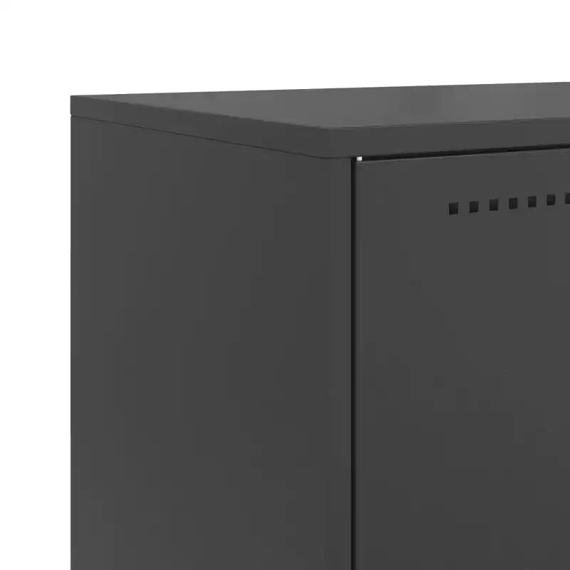 vidaXL Meuble haut noir Acier Meuble haut moyen Rectangulaire Industriel