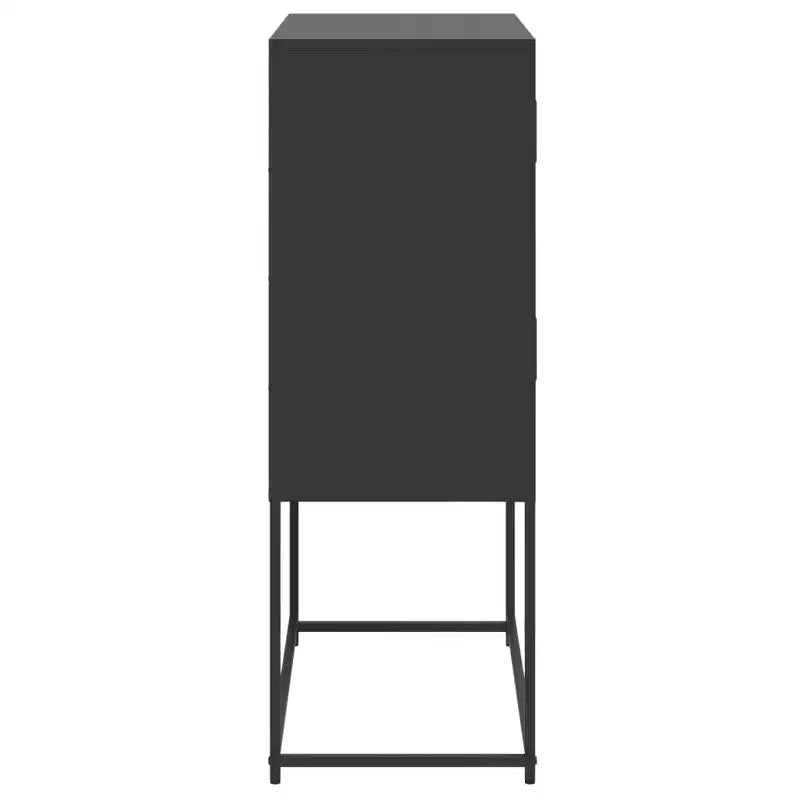 vidaXL Buffet noir acier Buffet moyen rectangulaire industriel