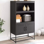 vidaXL Meuble haut noir Acier 68,5x38,5x123,5 cm Meuble haut Rectangulaire