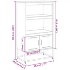 vidaXL Meuble haut noir Acier 68,5x38,5x123,5 cm Meuble haut Rectangulaire