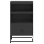 vidaXL Meuble haut noir Acier 68,5x38,5x123,5 cm Meuble haut Rectangulaire