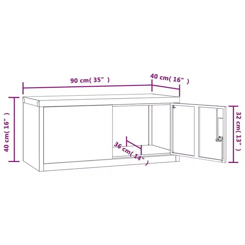 vidaXL Classeur gris clair en acier enduit de poudre 89,9 x 40 x 109,9 cm