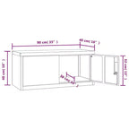 vidaXL Classeur gris clair en acier enduit de poudre 89,9 x 40 x 109,9 cm