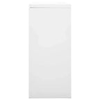 vidaXL Meuble de Rangement à Portes Coulissantes Acier Blanc Meuble à Portes Coulissantes Moyen