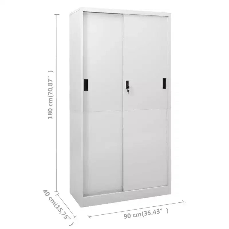 vidaXL Classeur de rangement verrouillable avec porte coulissante en acier