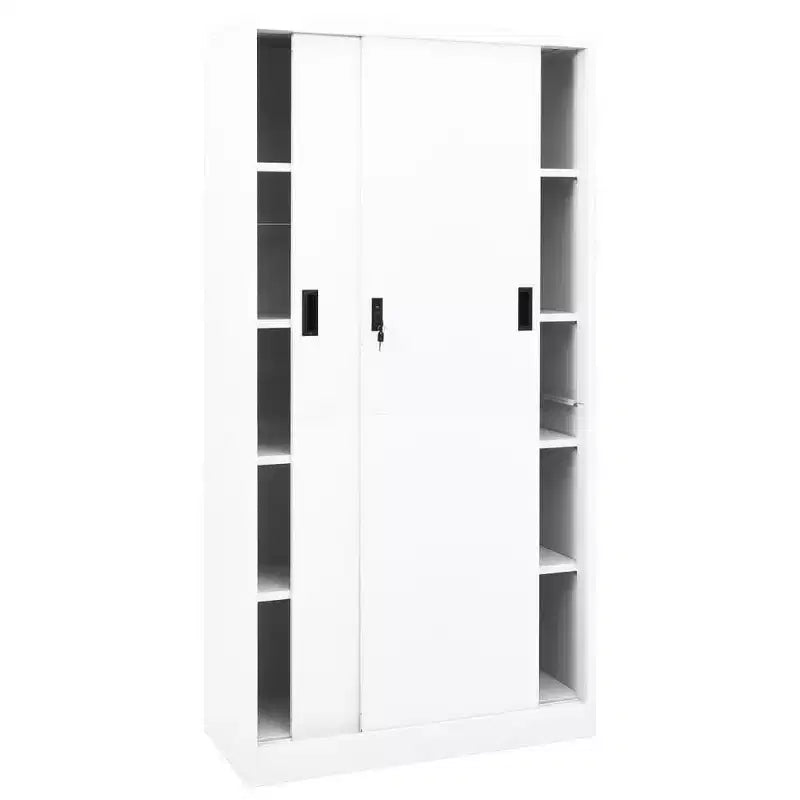 vidaXL Classeur de rangement verrouillable avec porte coulissante en acier