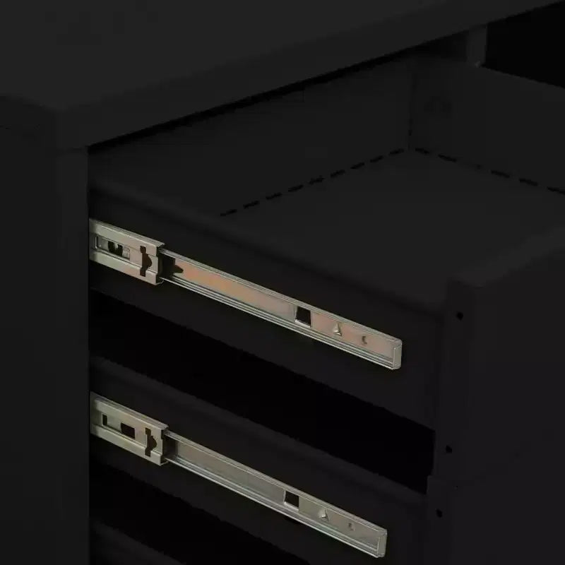 vidaXL Meuble de rangement classeur de bureau avec serrure pour bureau à domicile Acier - Gris clair Sans jardinière
