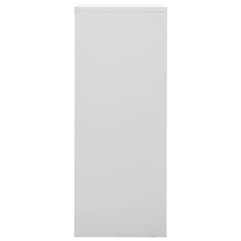 vidaXL Meuble de rangement classeur de bureau avec serrure pour bureau à domicile Acier - Gris clair Sans jardinière