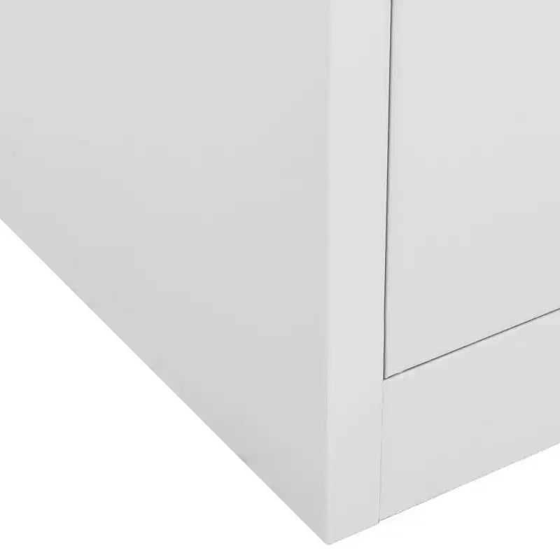 vidaXL Meuble de rangement classeur de bureau avec serrure pour bureau à domicile Acier - Gris clair Sans jardinière