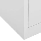 vidaXL Meuble de rangement classeur de bureau avec serrure pour bureau à domicile Acier - Gris clair Sans jardinière