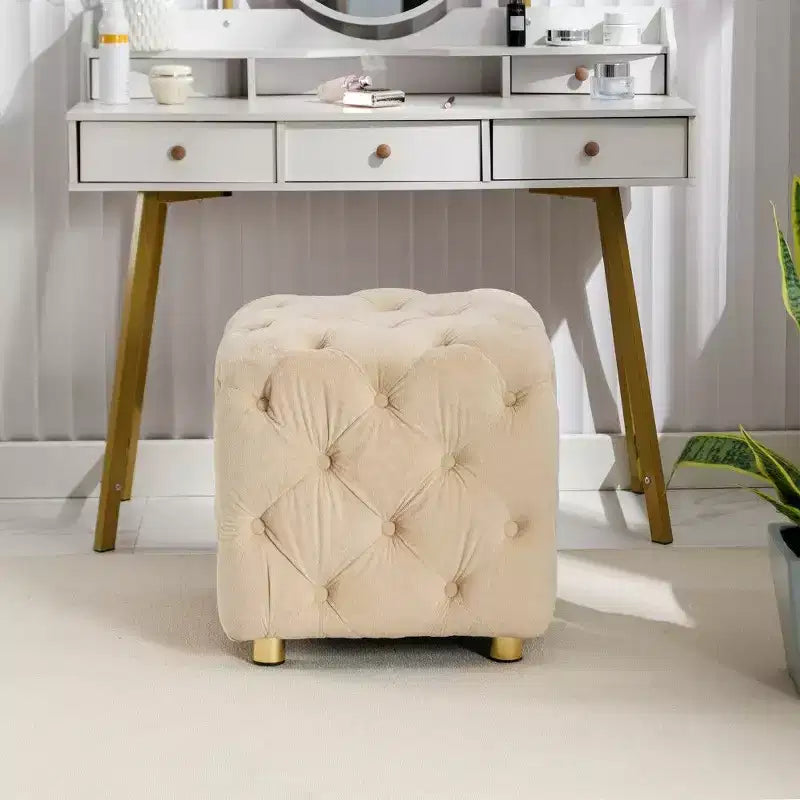 TUYOHW Pouf de rangement 18 cubes, repose-pieds en velours avec compartiment caché, tabouret unique en forme de dé pour salon, chambre à coucher, entrée