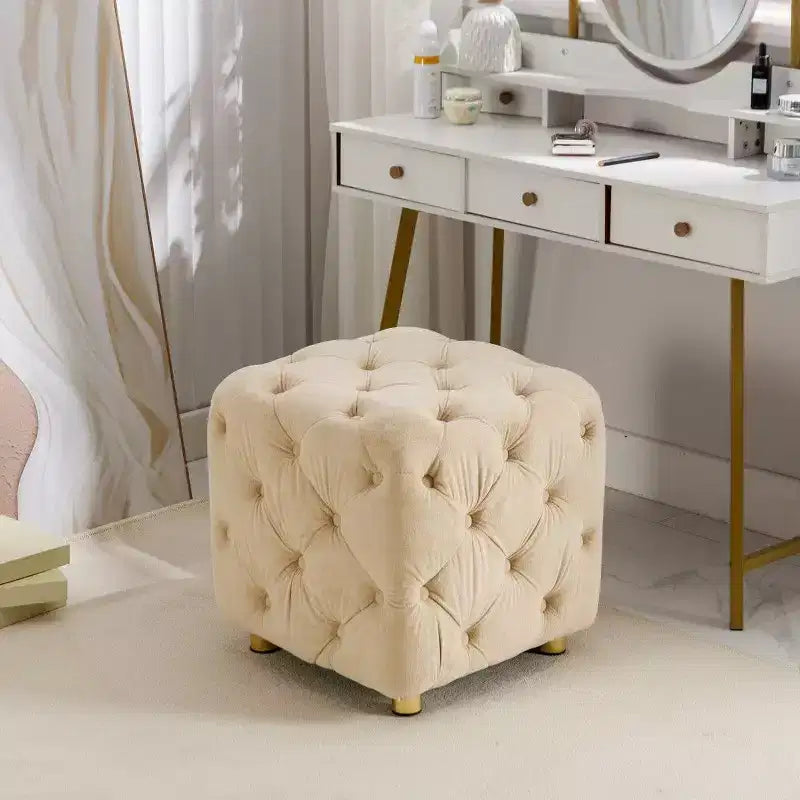 TUYOHW Pouf de rangement 18 cubes, repose-pieds en velours avec compartiment caché, tabouret unique en forme de dé pour salon, chambre à coucher, entrée
