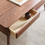 GDFStudio Michael Bureau en bois massif, table basse relevable avec deux tiroirs et compartiment caché