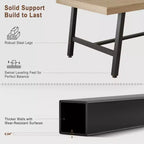 Table à manger pour 6-8 personnes, table de cuisine rectangulaire de 200 cm, tables de cuisine industrielles en bois de style rustique avec cadre métallique robuste, pour bureau et maison